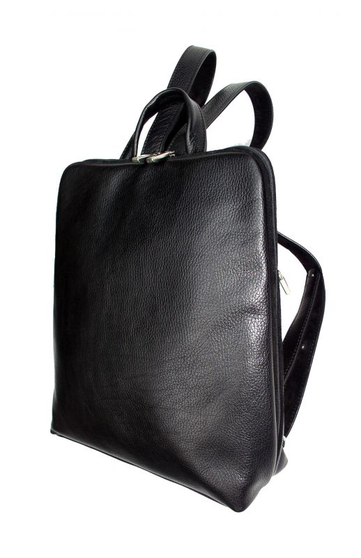 City-Rucksack aus Leder DIN A4, Classic CARO RR 3